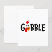 Gobble Funny Thanksgiving Turkey Feast  (Front/Back)