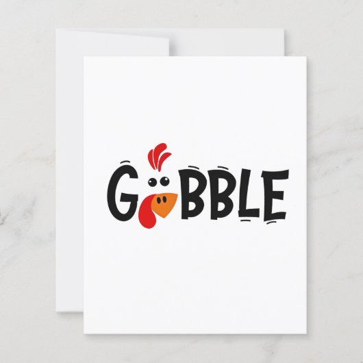 Gobble Funny Thanksgiving Turkey Feast  (Front)