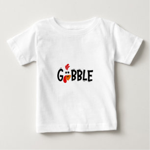Gobble Funny Thanksgiving Turkey Feast  Baby T-Shirt