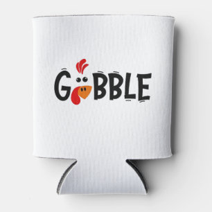 Gobble Funny Thanksgiving Turkey Feast Can Cooler