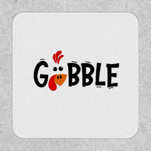 Gobble Funny Thanksgiving Turkey Feast  Patch