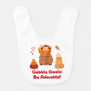 Gobble Goals: Be Adorable Cute Thanksgiving Turkey Baby Bib
