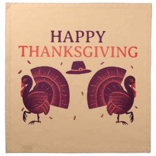 Gobble Gobble Cloth Napkin – Festive Thanksgiving