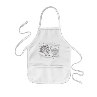 Gobble Gobble Hanukkah Kids' Apron
