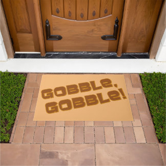 Gobble, Gobble Thanksgiving Doormat