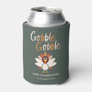 Gobble Gobble Thanksgiving Party Favors Can Cooler
