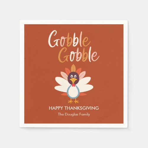 Gobble Gobble Thanksgiving Party Napkins