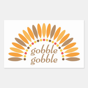 Gobble Gobble Thanksgiving Rectangular Sticker