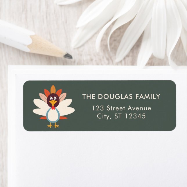 Gobble Gobble Thanksgiving Turkey Address Labels (Insitu)