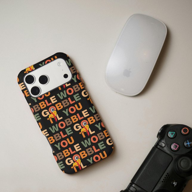 Gobble Gobble Till You Wobble Funny Thanksgiving Case-Mate iPhone Case (Creator Uploaded)