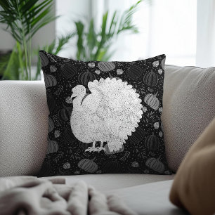 Gobble Gobble Till You Wobble Funny Thanksgiving Throw Pillow