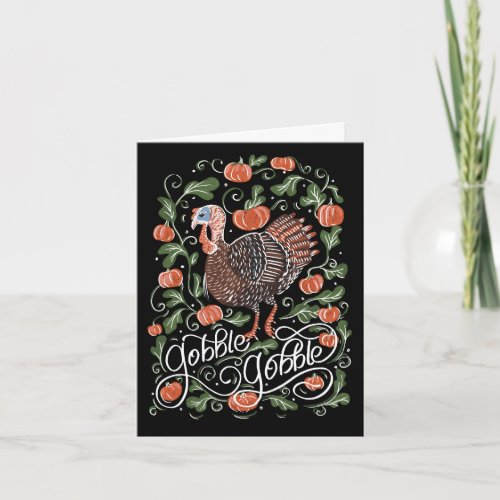 Gobble Gobble Turkey Thanksgiving Card