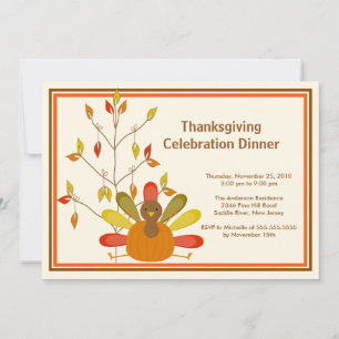 Gobble Gobble Turkey Thanksgiving Invitations
