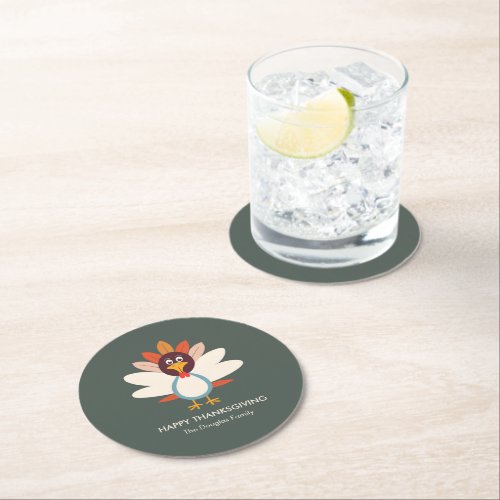 Gobble Gobble Turkey Thanksgiving Party Coasters