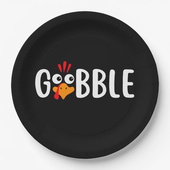 Gobble Paper Plates (Front)