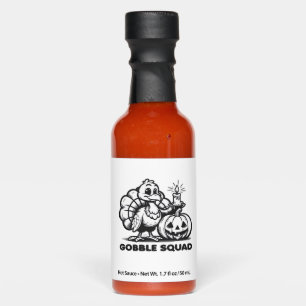Gobble Squad  Funny Thanksgiving Turkey Design  Fa Hot Sauces