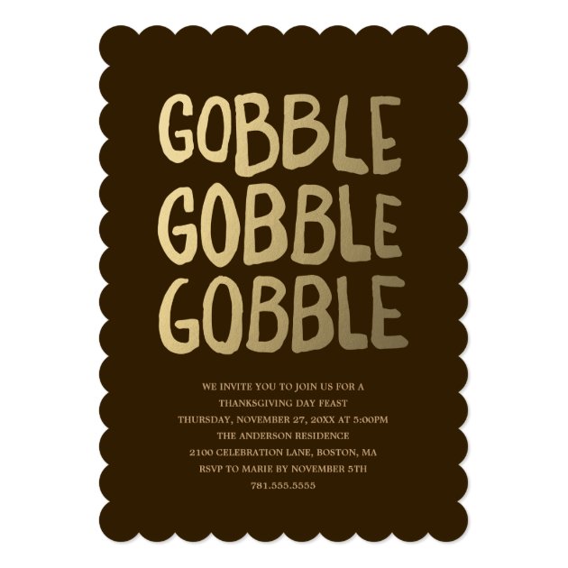 Gobble | Thanksgiving Dinner Invitation