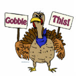 Gobble This - Talking Turkey Statuette<br><div class="desc">Need some comic relief this Thanksgiving or Christmas? Well, we have some truly funny sayings from our spokesturkey, Tyrone, that will have you in stiches this holiday season! We are happy to be able to bring you this fantastic artwork by Brian Paul Patrick once again this year. Each design has...</div>