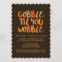 Gobble Til You Wobble Thanksgiving Dinner