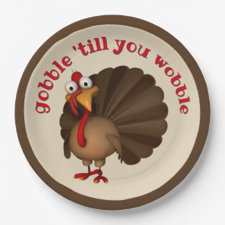 Gobble 'till you Wobble Paper Plates