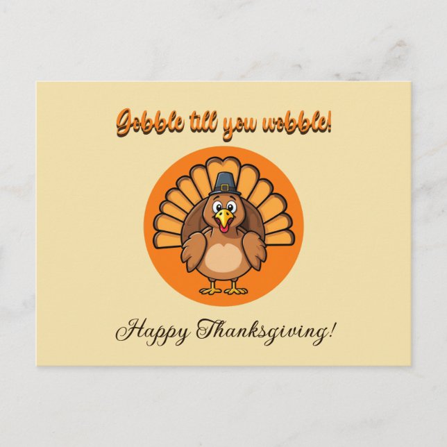 Gobble Till You Wobble Postcard (Front)