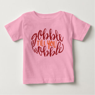 Gobble Till You Wobble Poster Baby Romper