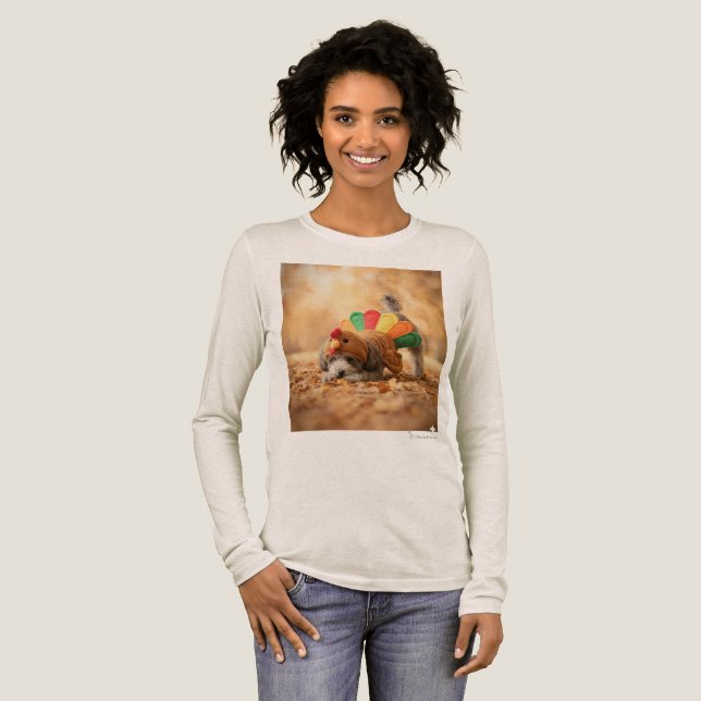 Gobble Till You Wobble - Thanksgiving Dog Mom Tee (Full Front)