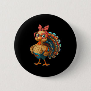 Gobble Turkey Day Happy Thanksgiving For Toddlers  Button