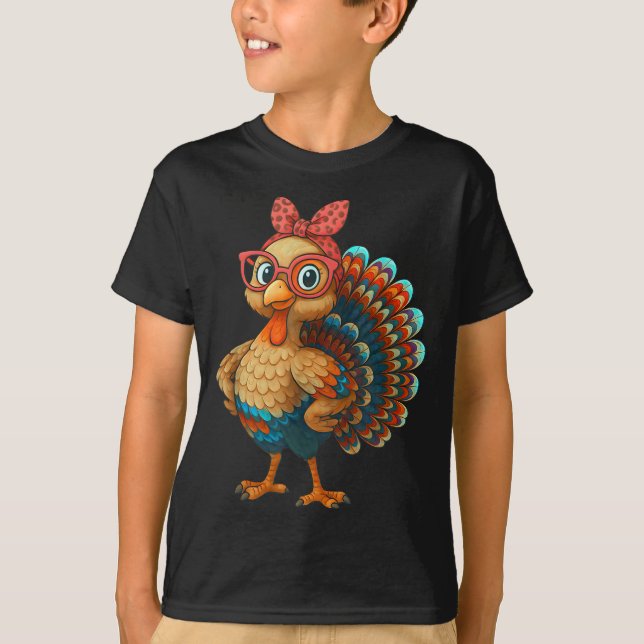 Gobble Turkey Day Happy Thanksgiving For Toddlers  T-Shirt (Front)