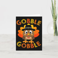 Gobble Turkey Little Boys Girls Kids Thanksgiving 