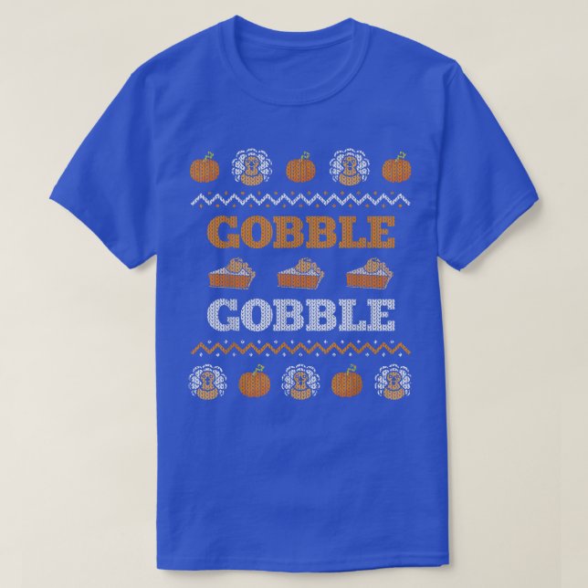 Gobble Turkey Meal Ugly Christmas Sweater Funny Th (Design Front)
