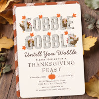 Gobble Until You Wobble Turkey Thanksgiving Dinner