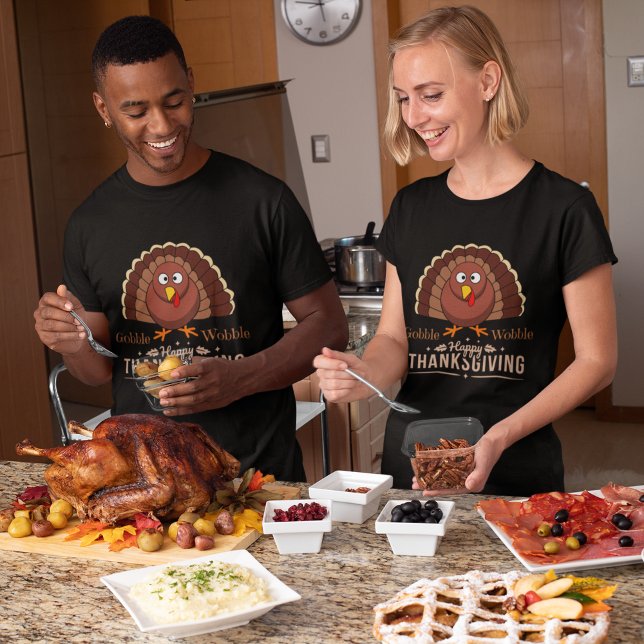 Gobble wobble happy thanksgiving cute T-Shirt (Creator Uploaded)