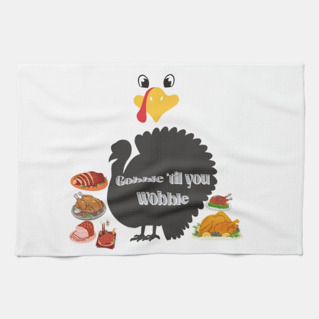Gobble & Wobble Kitchen Towel (Horizontal)
