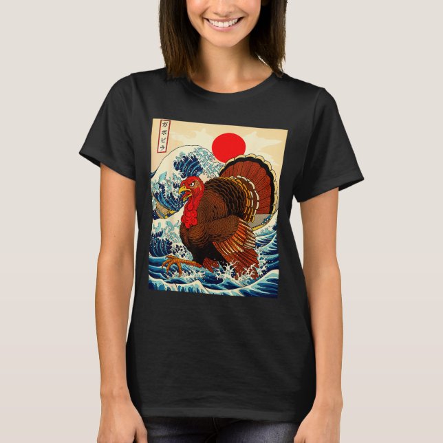 Gobblezilla Turkey Funny Thanksgiving For Men Wome T-Shirt (Front)