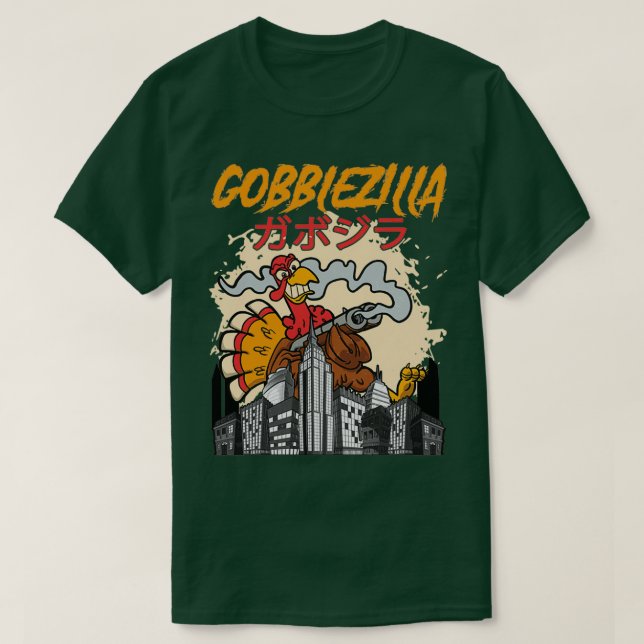 Gobblezilla Turkey Thanksgiving Classic TShirt (Design Front)