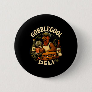 Gobbol Turkey Thanksgiving Italian Turkey Chef  Button