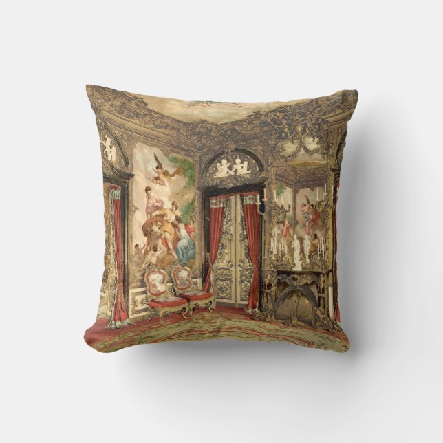 Gobelin Tapestries I, Linderhof Castle, Germany Throw Pillow (Front)