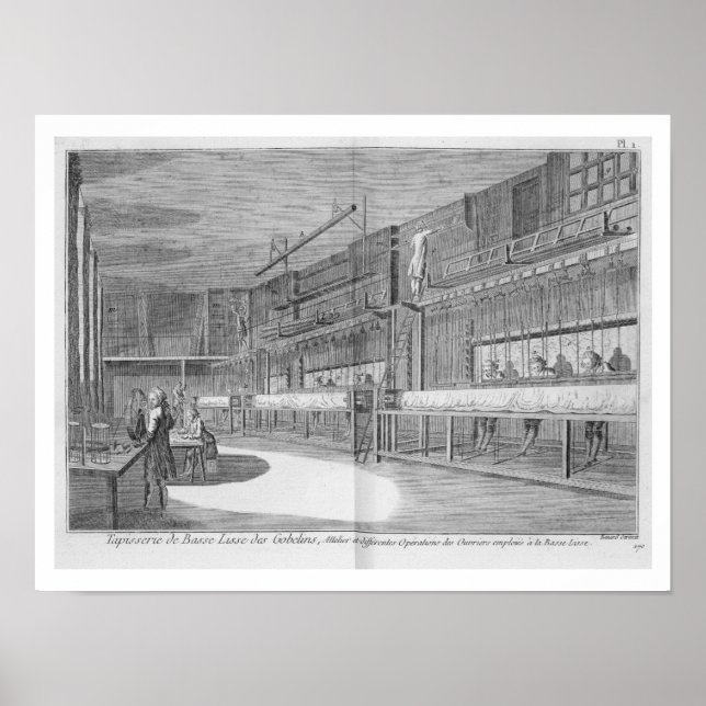 Gobelin workshops, from the 'Encyclopedia' by Deni Poster (Front)