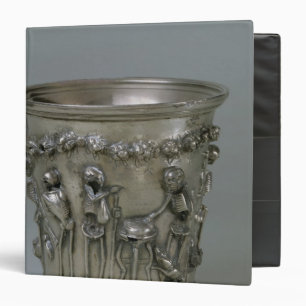 Goblet embossed with skeletons 3 ring binder