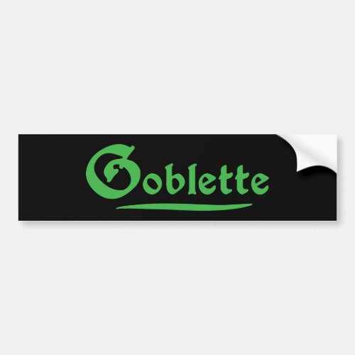 Goblette Bumper Sticker