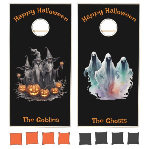 Goblin and Ghost Halloween Party Cornhole Set