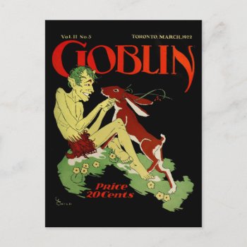 Goblin And Rabbit Postcard by HTMimages at Zazzle