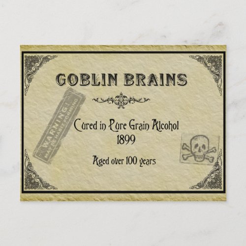 Goblin Brains Recipe Card