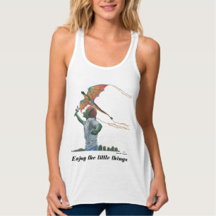 Goblin Child Flying Dragon Kite Fantasy Art Shirts