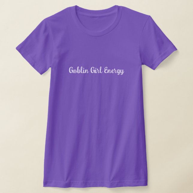 Goblin Girl Energy Aesthetic Purple  T-Shirt (Laydown)