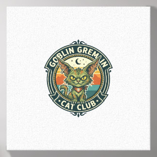 Goblin Gremlin Cat Cute Kitty Design - Goblin Grem Canvas Photo Tile