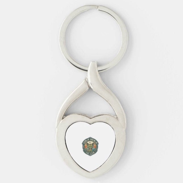 Goblin Gremlin Cat Cute Kitty Design - Goblin Grem Keychain (Front)