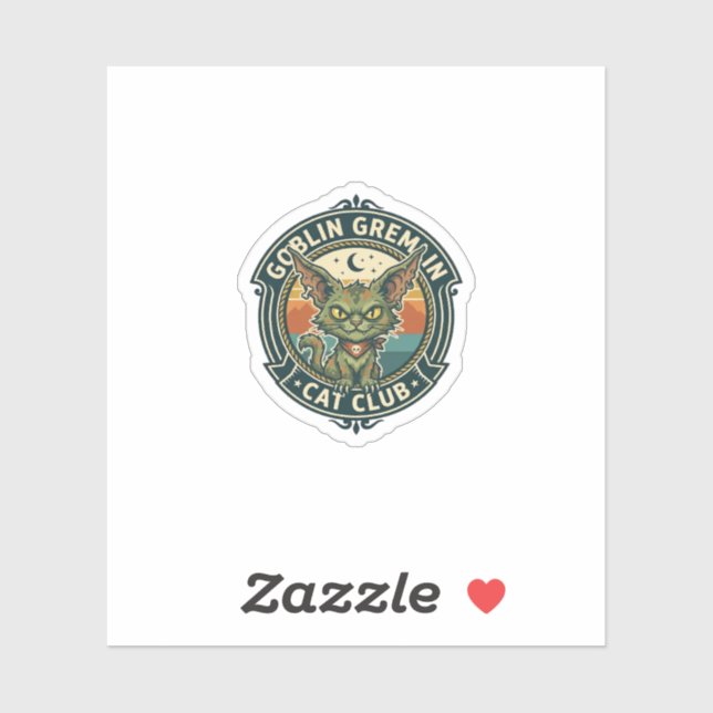 Goblin Gremlin Cat Cute Kitty Design - Goblin Grem Sticker (Sheet)