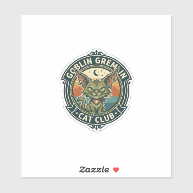 Goblin Gremlin Cat Cute Kitty Design - Goblin Grem Sticker (Sheet)